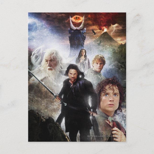 THE LORD OF THE RINGS Character Collage Postcard (Front)