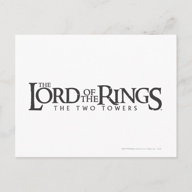 THE LORD OF THE RINGS horizontal logo Postcard (Front)
