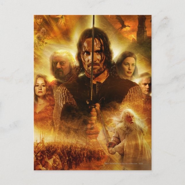 THE LORD OF THE RINGS: ROTK Aragorn Movie Poster Postcard (Front)