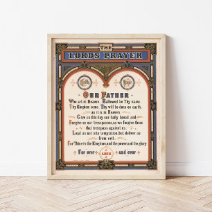The Lord’s Prayer   Louis Prang & Co. Poster