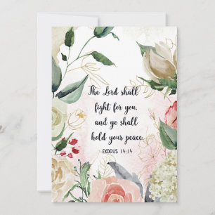 The Lord Shall Fight For You, Exodus 14:14, Bible