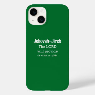 The Lord Will Provide Bible Verse Dark Green Case-Mate iPhone 14 Case