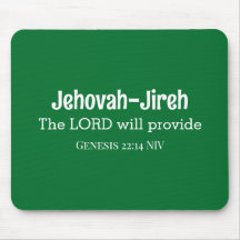 The Lord Will Provide Bible Verse Dark Green