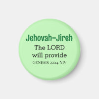 The Lord Will Provide Bible Verse Light Green