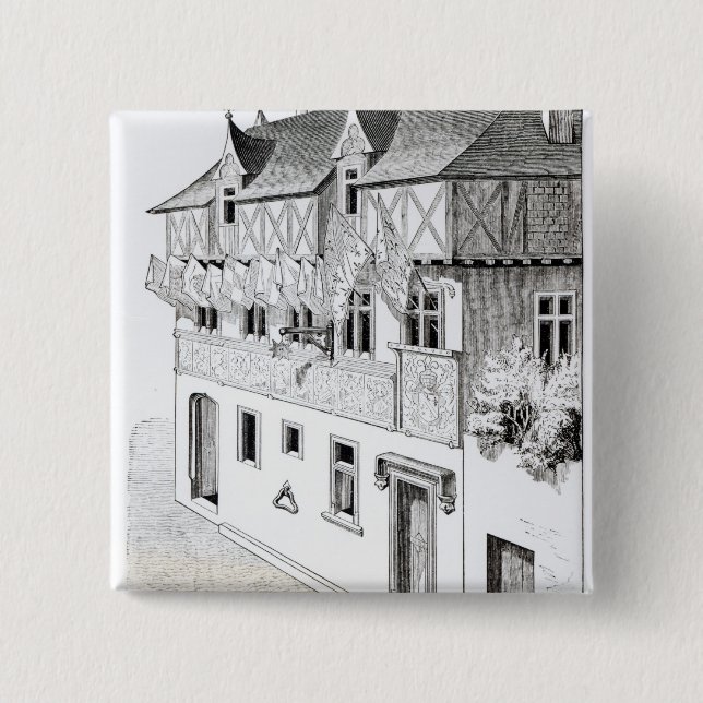 The Lords and Barons "make windows of blazons" 15 Cm Square Badge (Front)