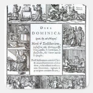 The Lord's Day, 1639 Square Sticker