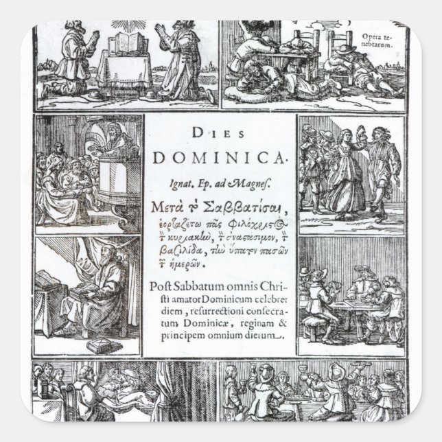 The Lord's Day, 1639 Square Sticker (Front)