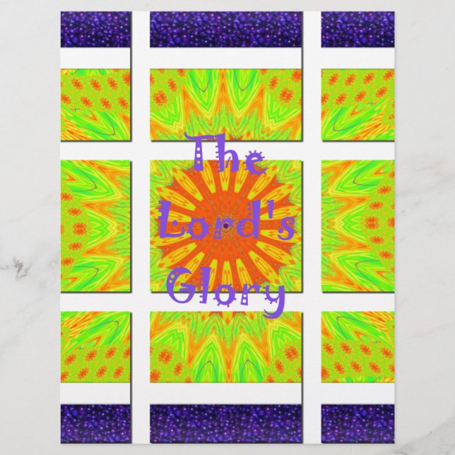 The Lord's Glory: Beautiful amazing colourful art Customized Letterhead (Front)