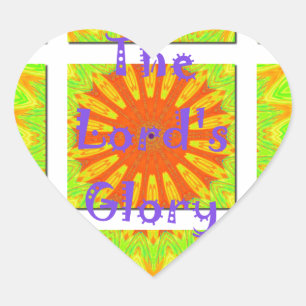 The Lord's Glory: Beautiful amazing colourful art Heart Sticker