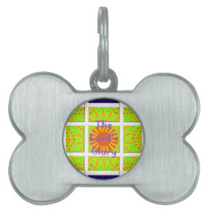 The Lord's Glory: Beautiful amazing colourful art Pet Name Tag