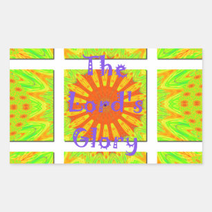 The Lord's Glory: Beautiful amazing colourful art Rectangular Sticker