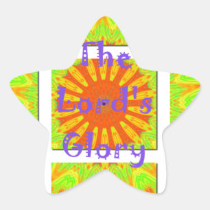 The Lord's Glory: Beautiful amazing colourful art Star Sticker