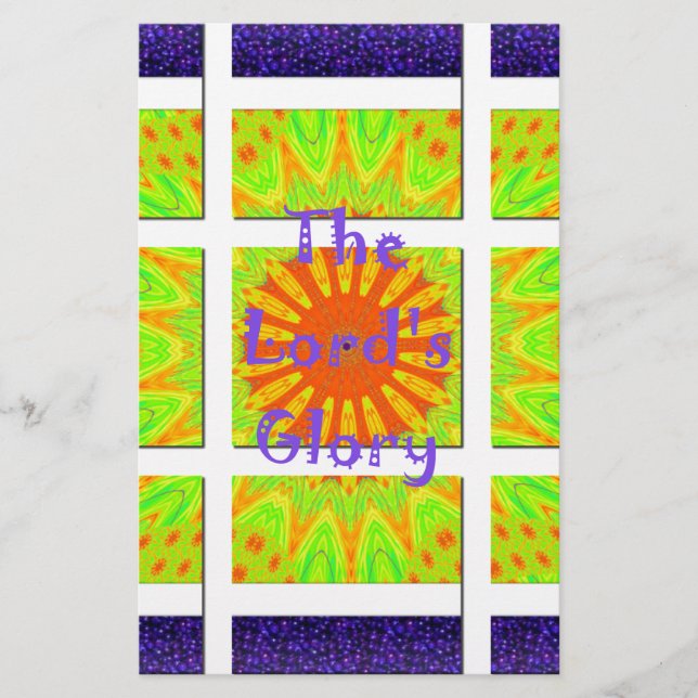 The Lord's Glory: Beautiful amazing colourful art Stationery (Front)