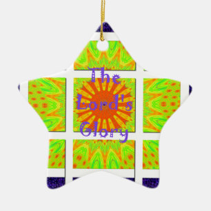 The Lord's Glory Pattern Graphic Text Design  Ache Ceramic Tree Decoration