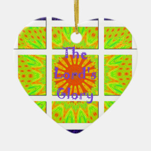 The Lord's Glory Pattern Graphic Text Design Ceramic Tree Decoration