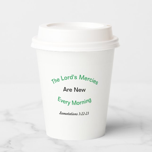 The Lord's Mercies Paper Cup (Front)