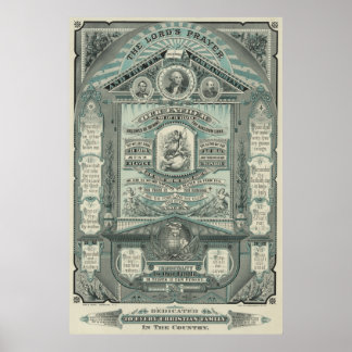 The Lord's Prayer and the Ten Commandments [1882] Poster