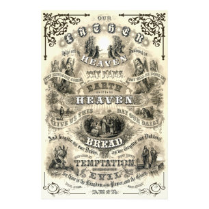 The LORD's PRAYER as Taught by Jesus 1876 Photo Print