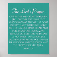 The Lord's Prayer Blue Green