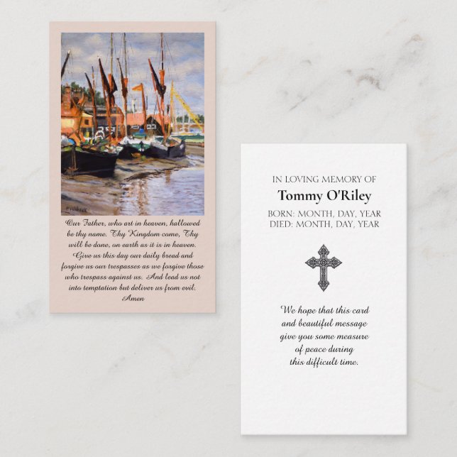 The Lord's Prayer -  Blue Purple Green Orange Business Card (Front/Back)