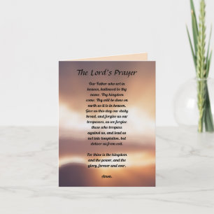 The Lord's Prayer Card