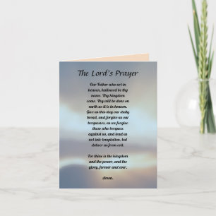 The Lord's Prayer Card