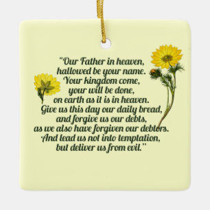 The Lords Prayer Ceramic Ornament