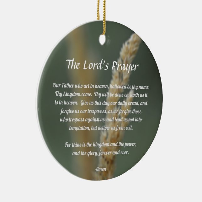 The Lord's Prayer Ceramic Tree Decoration (Right)