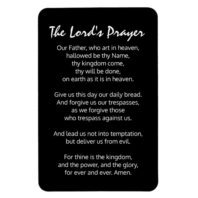 The Lord's Prayer Christian faith Magnet (Vertical)