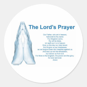 The Lords Prayer Classic Round Sticker