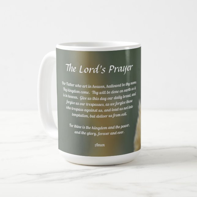 The Lord's Prayer Coffee Mug (Front Left)