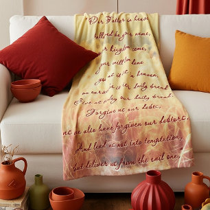 The Lord's prayer Fleece Blanket