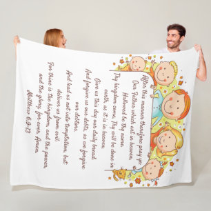 The Lord's Prayer - Fleece Blanket, 60"x80" Blanket