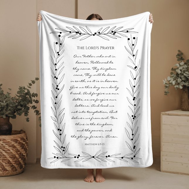 The Lord's Prayer Fleece Blanket Bible Verse Gift (Creator Uploaded)