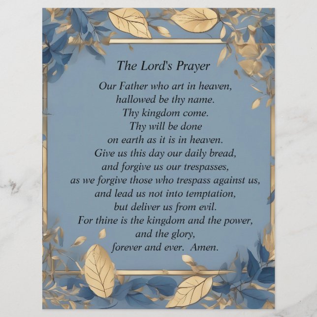 The Lord's Prayer Flyer (Front)