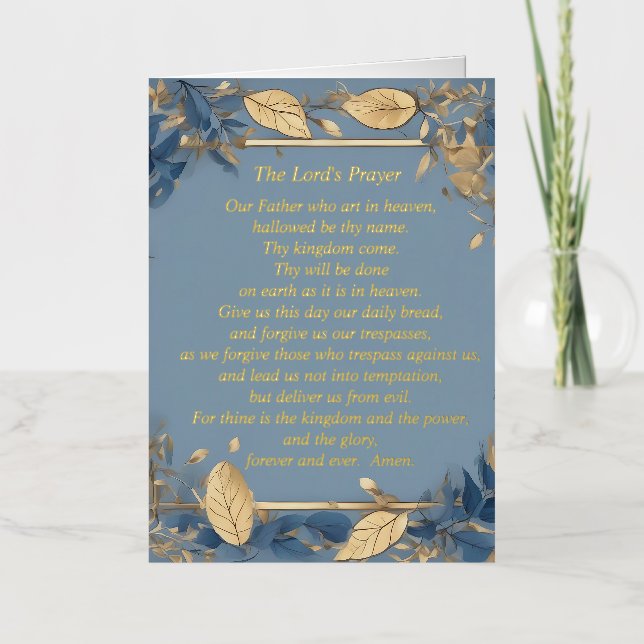 The Lord's Prayer Foil Greeting Card (Front)