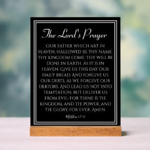 The Lord's Prayer Funeral Acrylic Sign
