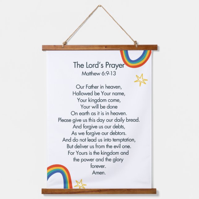 The Lord's Prayer Hanging Tapestry (Front)