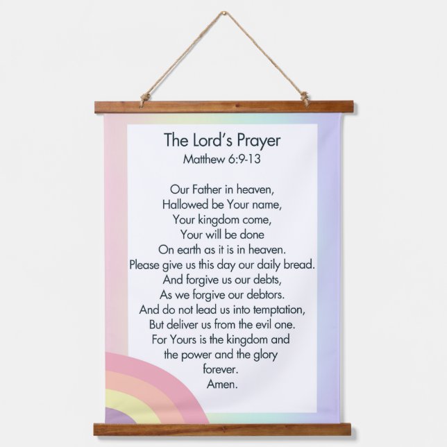 The Lord's Prayer Hanging Tapestry (Front)