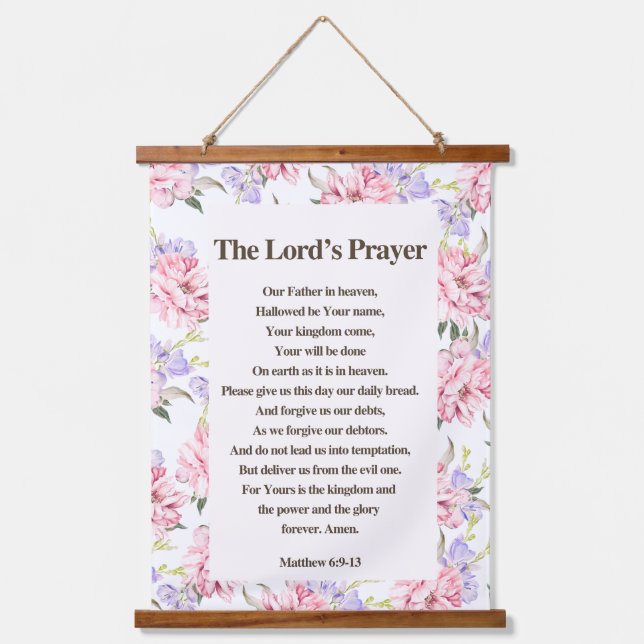 The Lord's Prayer Hanging Tapestry (Front)