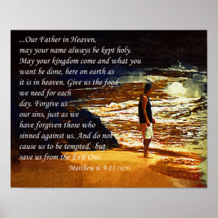 The Lord's Prayer Inspirational Wall Poster