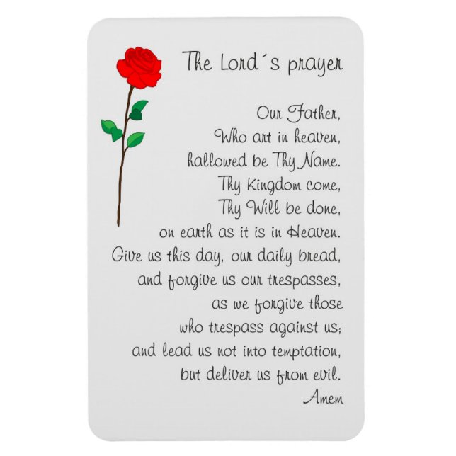 The Lords Prayer Magnet (Vertical)