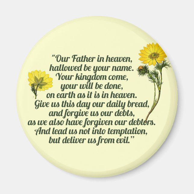 The Lords Prayer Magnet (Front)