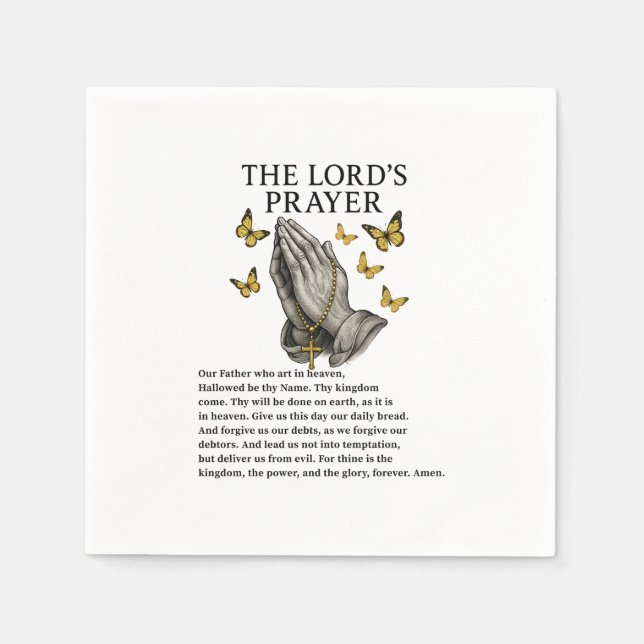 The Lord's Prayer Napkin (Front)