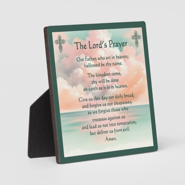 The Lord's Prayer on a Plaque (Front)
