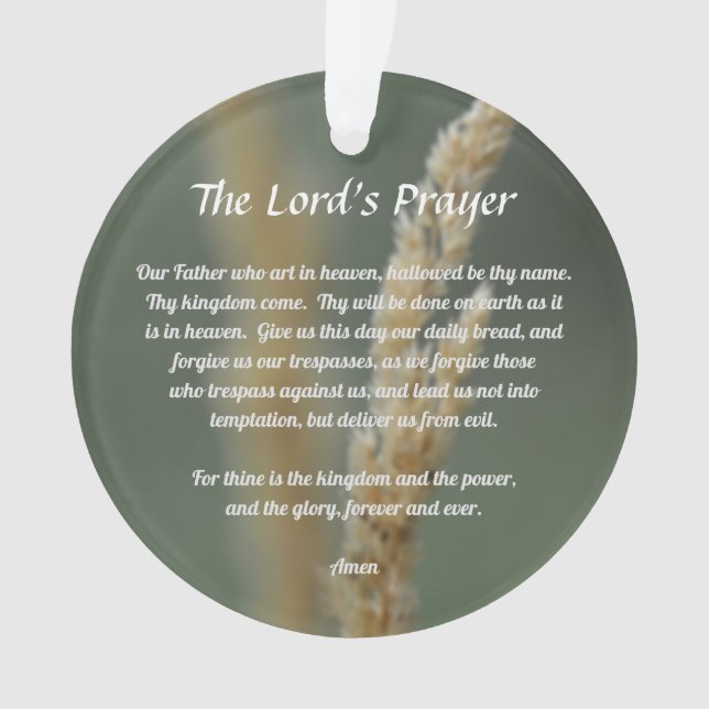 The Lord's Prayer Ornament (Front)