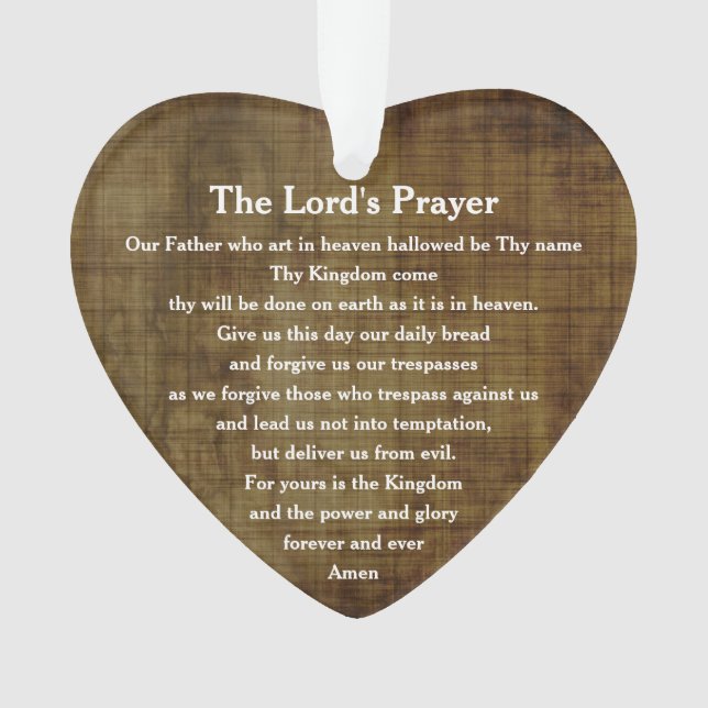 The Lord's Prayer Ornament (Front)