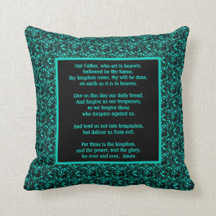 The Lord's Prayer Our Father Abstract Border     Cushion