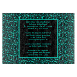 The Lord's Prayer Our Father Abstract Border   Cutting Board