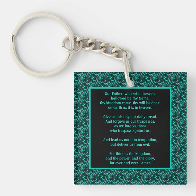 The Lord's Prayer Our Father Inspirational Key Ring (Front)